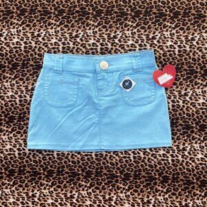 ♡︎ deadstock y2k bby blue denim mini skirt ♡︎